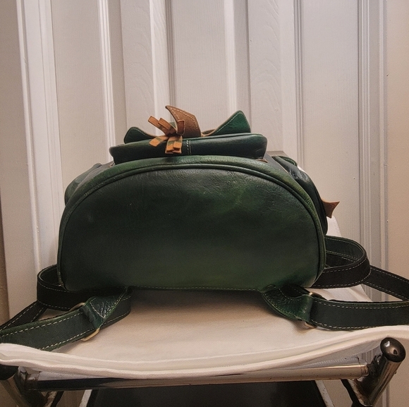 Women\'s Brown Leather Backpack with Front Pockets main image 6
